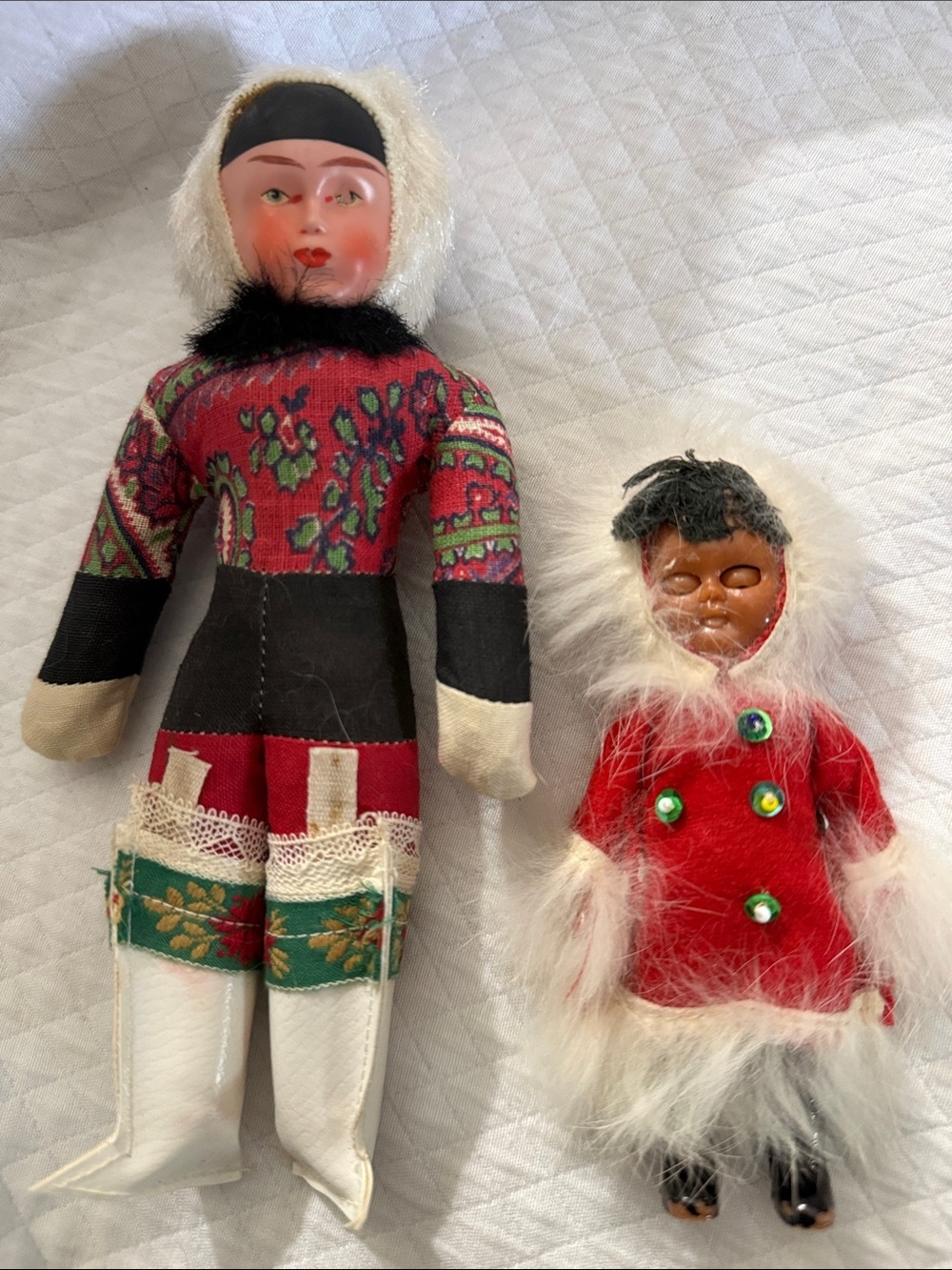 Vintage Inuit Style dolls Lot of 2